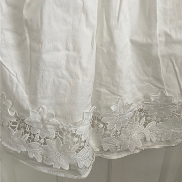 Boston Proper White Dress with Floral Details - Picture 9 of 9